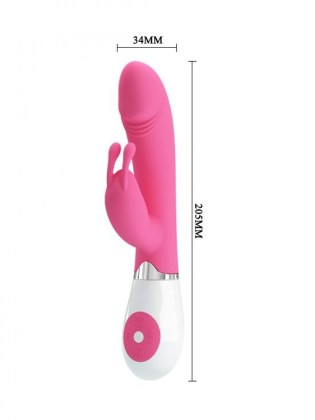 Pretty Love GENE silikonski vibrator sa klit stimulatorom-  BI 14224-3